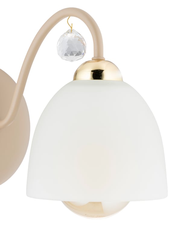 Tina Beige lasinen seinävalaisin 1xE27