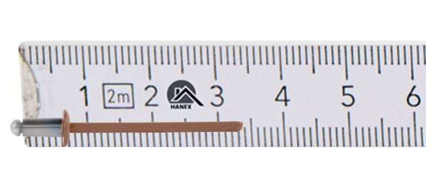 Åbne aluminiumnitter 3,2x6mm RAL8004