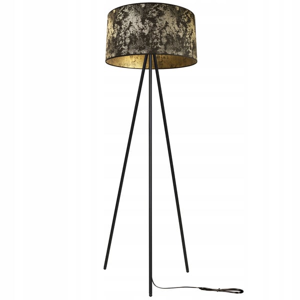 GULVLAMPE MED STÅENDE TRIPOD I METALSKÆRM 45 cm