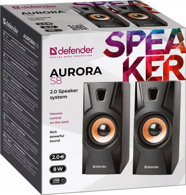 Defender Aurora S8 2.0 8W USB-högtalare