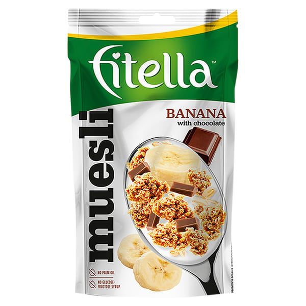 Fitella Rapea banaanimysli suklaahippujen ja chiasiementen kera 50 g