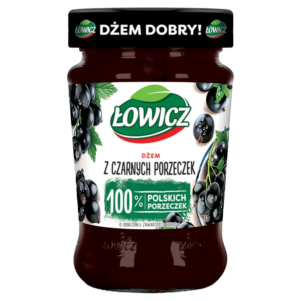 Łowicz vähäsokerinen mustaherukkahillo 280 g