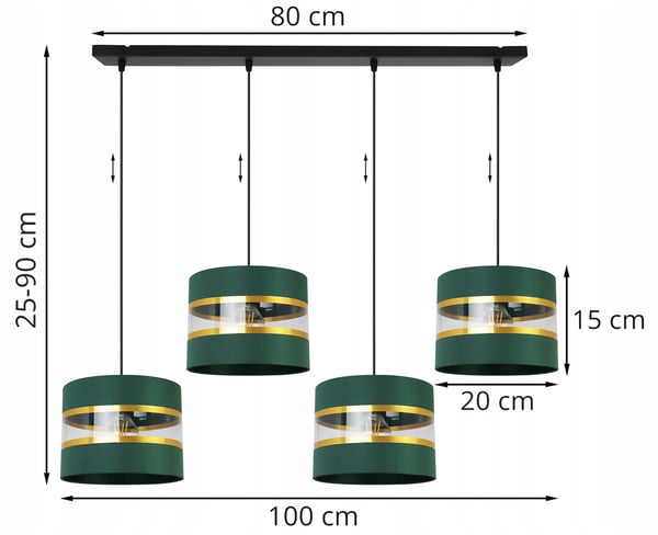 Loftshængende lampe lysekrone lampeskærm moderne