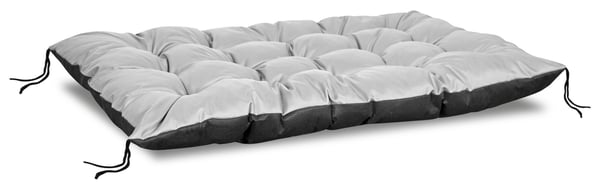 Havepude 120x80 cm til pallebænk vandtæt lys grå