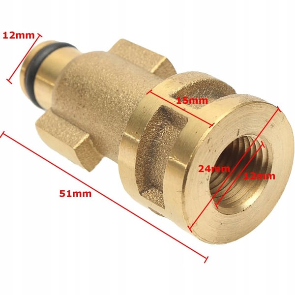 Bosch Aquatak bajonettfattning 1/4" F-adapter reducering högtryckstvätt gammal typ