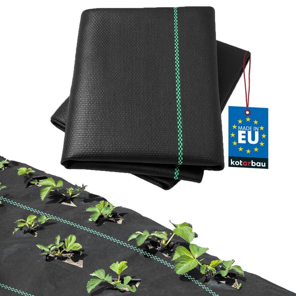 Kotarbau® rikkaruohojen torjunta-aine puutarhaan, yleismallinen, musta, 70 g/m², 0,6 x 10 m