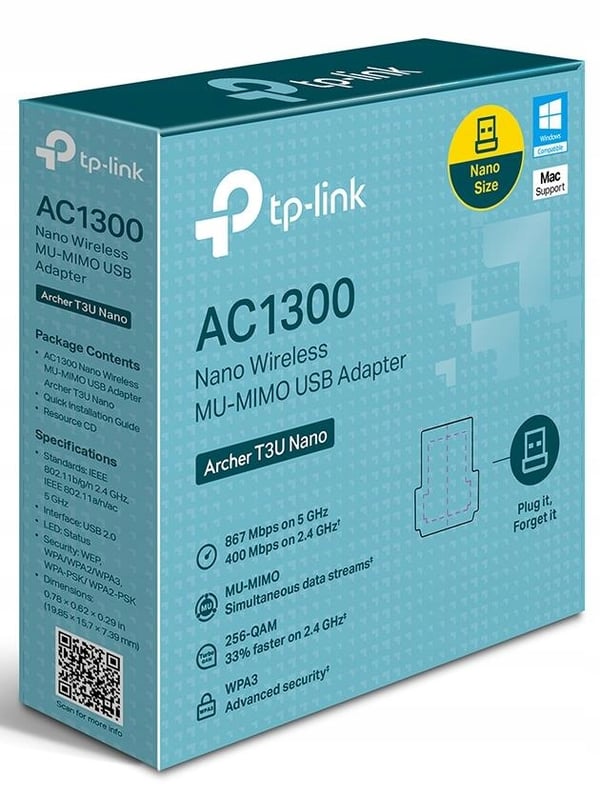 TP-Link Archer T3U Nano USB AC1300 MU-mimo nätverksadapter