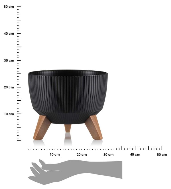 Rosa linea ECO blomkruka svart 29x18 cm