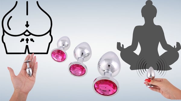 Analpluggar 3 delar sexset för anusmassage