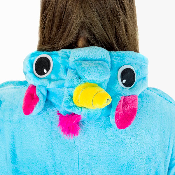 Herrepyjamas pegasus kigurumi onesie karneval varm udklædning kostume m Onesie kostume blå/lyserød pegasus - M