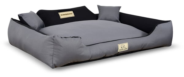 Koiran sänky kojula KINGDOG MM43 115x95 cm personoitu irrotettava liukumaton tummanharmaa