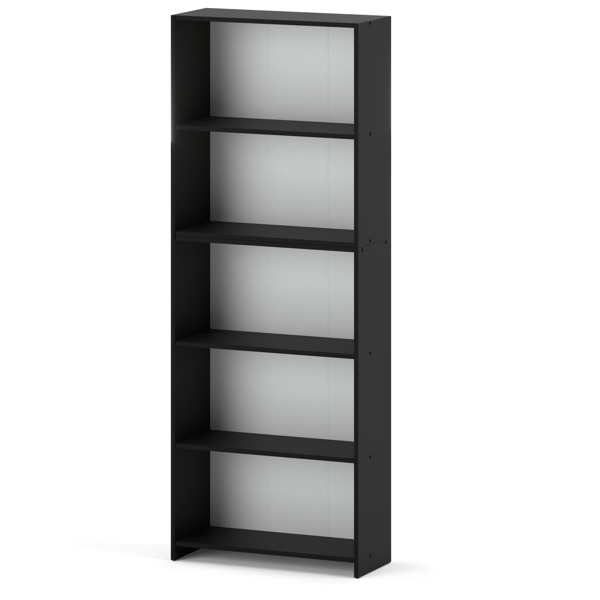 Toimisto Kirjahylly Musta 70 CM 5 Hyllyt Kannet Lelut Parvi