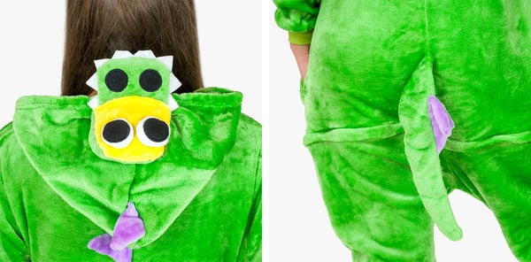 Kvinders kigurumi pyjamas krokodille varm heldragt XL heldragt A105 - S