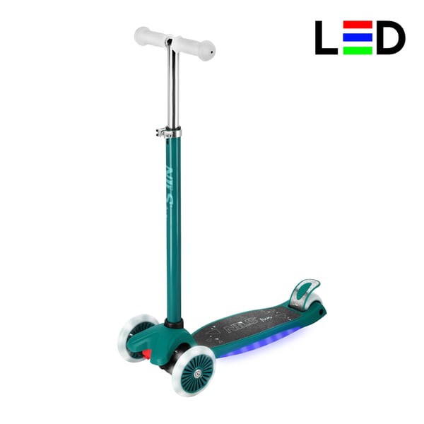 Børnetrottinet grøn NILS FUN HLB1310 LED