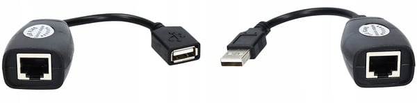 USB MUS TASTATUR FORLÆNGER KONVERTER RJ45 TIL LAN 60M 5e