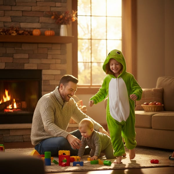 Børnepyjamas frø heldragt kigurumi børneudklædning 122-128 Heldragt til børn 001pcN frø - 122-128