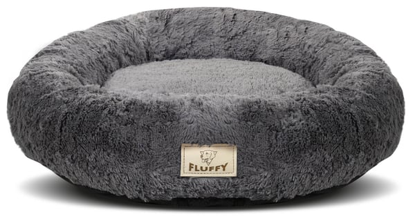 Eläinsänky pörröinen 60 cm tummanharmaa irrotettava liukumaton