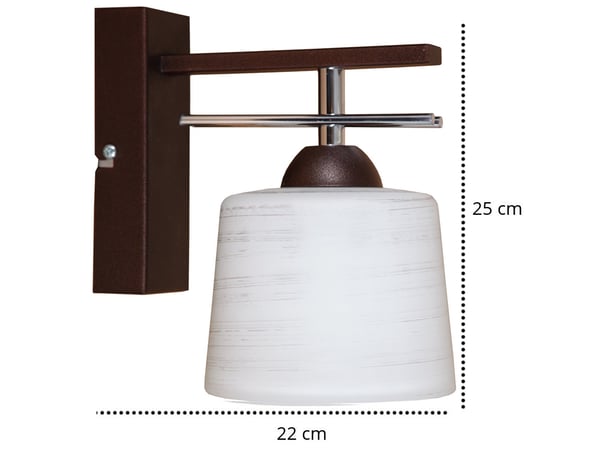 Vägglampa med glasskärm elegant
