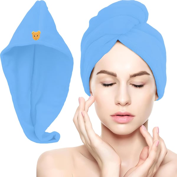 Mikrofiber snabbtorkande hårtorkande turban handduk stor