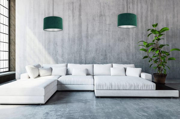 HÆNGELAMPE, LOFTKRONE, KROM, FLØJLSSKÆRM