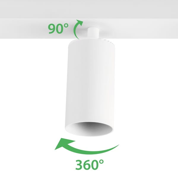 Taklampa spotreflektor TUBA halogenarmatur 2x GU10 TABULA LUMILED
