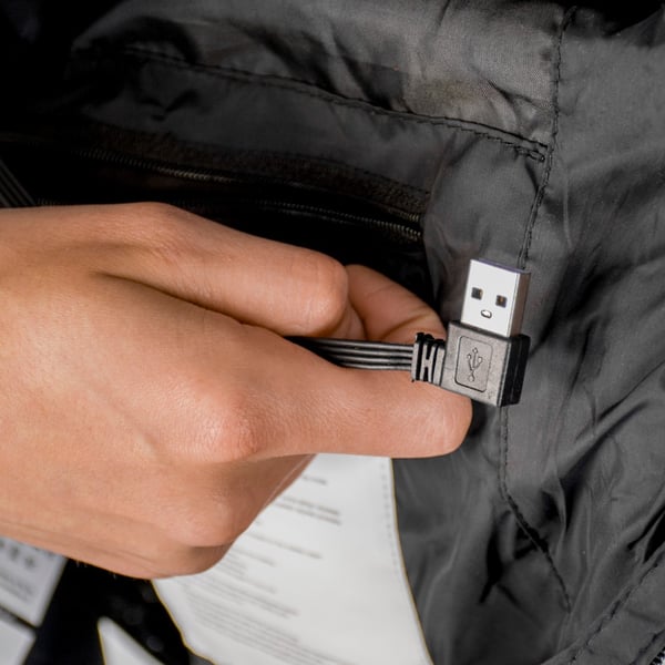 Ærmeløs USB-varmevest dame herre quiltet sort jakke l Varmevest sort størrelse XL