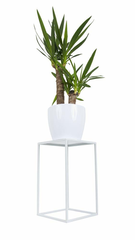 Modern stående blomställning 40 cm vit