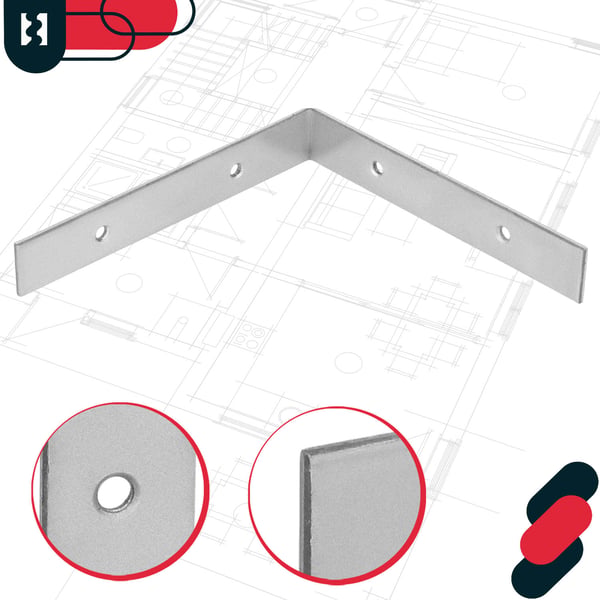 Snickarvindelkoppling galvaniserad stål 150x150x25 mm 100 st