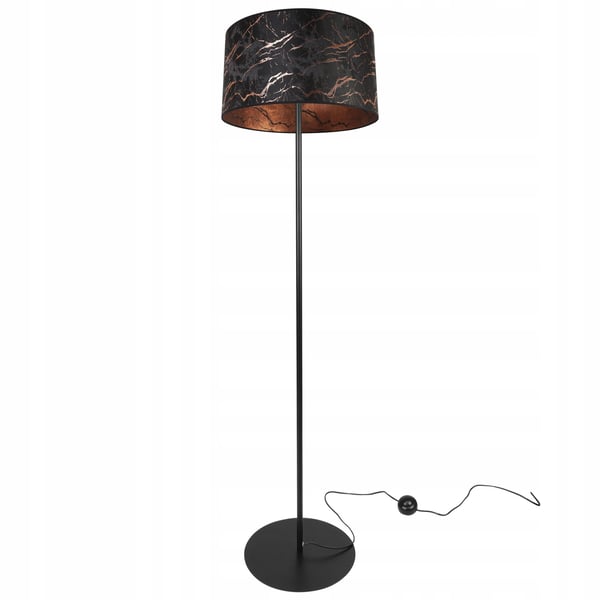 GULVLAMPE MED STÅENDE METALSKÆRM MØNSTER