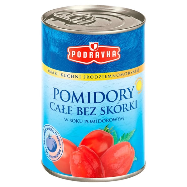 Podravka Kokonaiset kuoritut tomaatit 400 g Podravka Kokonaiset kuoritut tomaatit 400 g