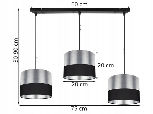 KATTOVALAISIN KROMILLA LED-VARJOSTIMELLA