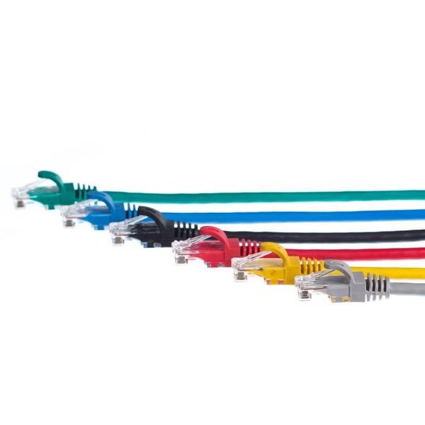 Patchkabel RJ45, Netrack støbt dæksel, kat. 5e UTP, 3m rød