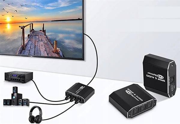 LJUDSPLITTER 1x3 SPDIF TOSLINK OPTISK SPLIT