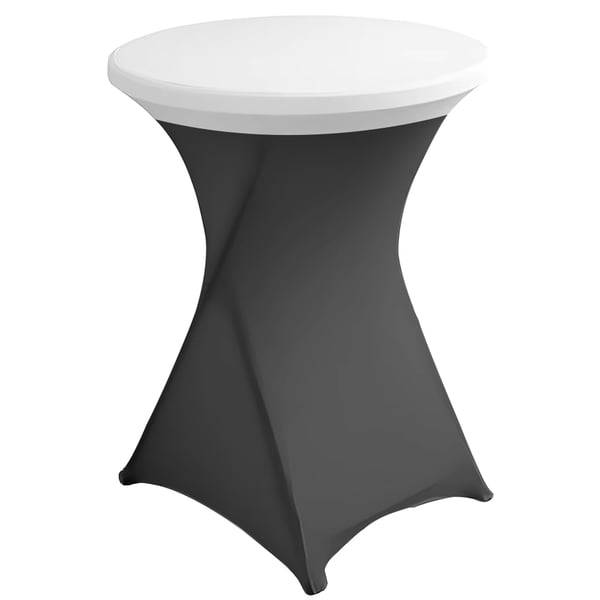 Pöytäliina, joustava, cocktailbaaripöytä, 80 cm, valkoinen