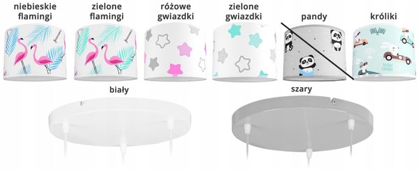 BØRNES HÆNGENDE LOFTSLAMPE LYKRONE LAMPESKÆRM