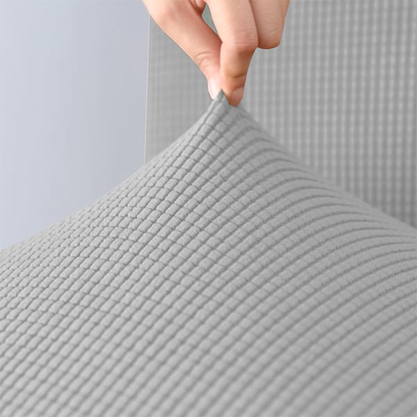 Barstolbetræk jacquard lysegrå