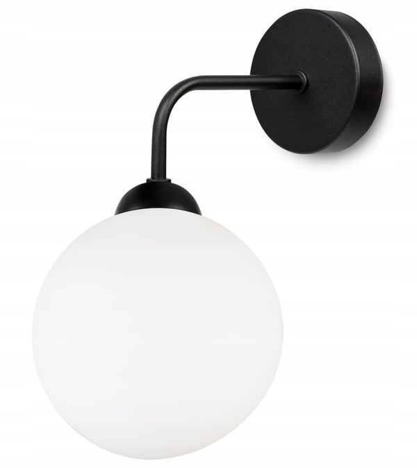 ELEGANT VÆGLAMPE MED LOFTKUGLE HVID LED