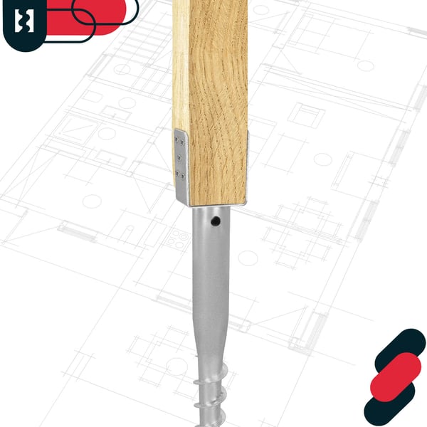 KOTARBAU stål U-bult markankare för staket och paviljonger 91 x 710 mm 4-pack