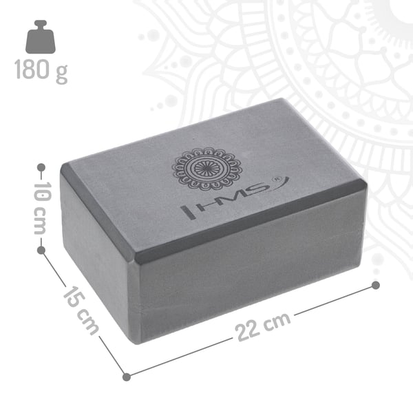 Yogaset HMS matta TPE ljusrosa YM10 och block grå KJ02 och remmen SJ02