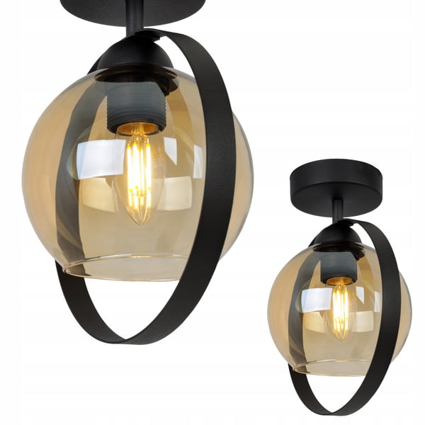 MODERNE LOFTSLAMPE MED GLAS RING HONNING