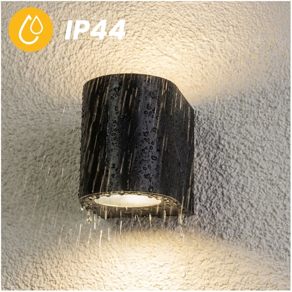 Vägglampa för trädgård fasadbelysning extern lampa GU10 ALLIUM svart LUMILED