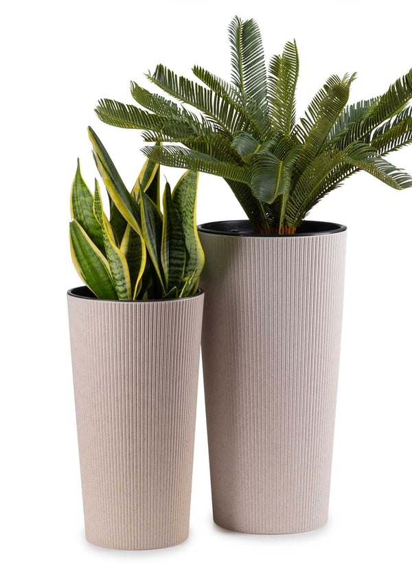 Urbanika ECO träblomkruka vit h36 cm