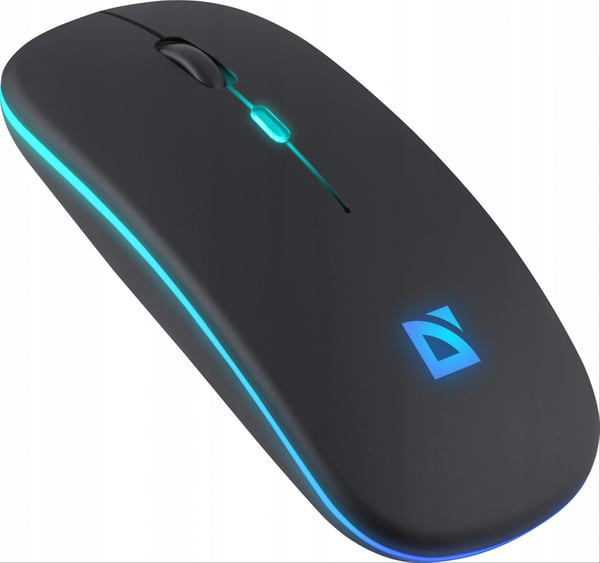 Defender touch MM-997 trådlös mus optisk 1600 dpi 2.4 GHz + Bluetooth svart RGB uppladdningsbar klickfri ljudlös