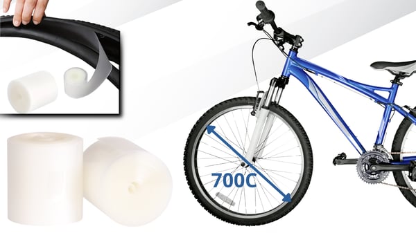 Punkteringsbeskyttelsesindlæg til cykeldækslange 700C cykelstærk 2 dele