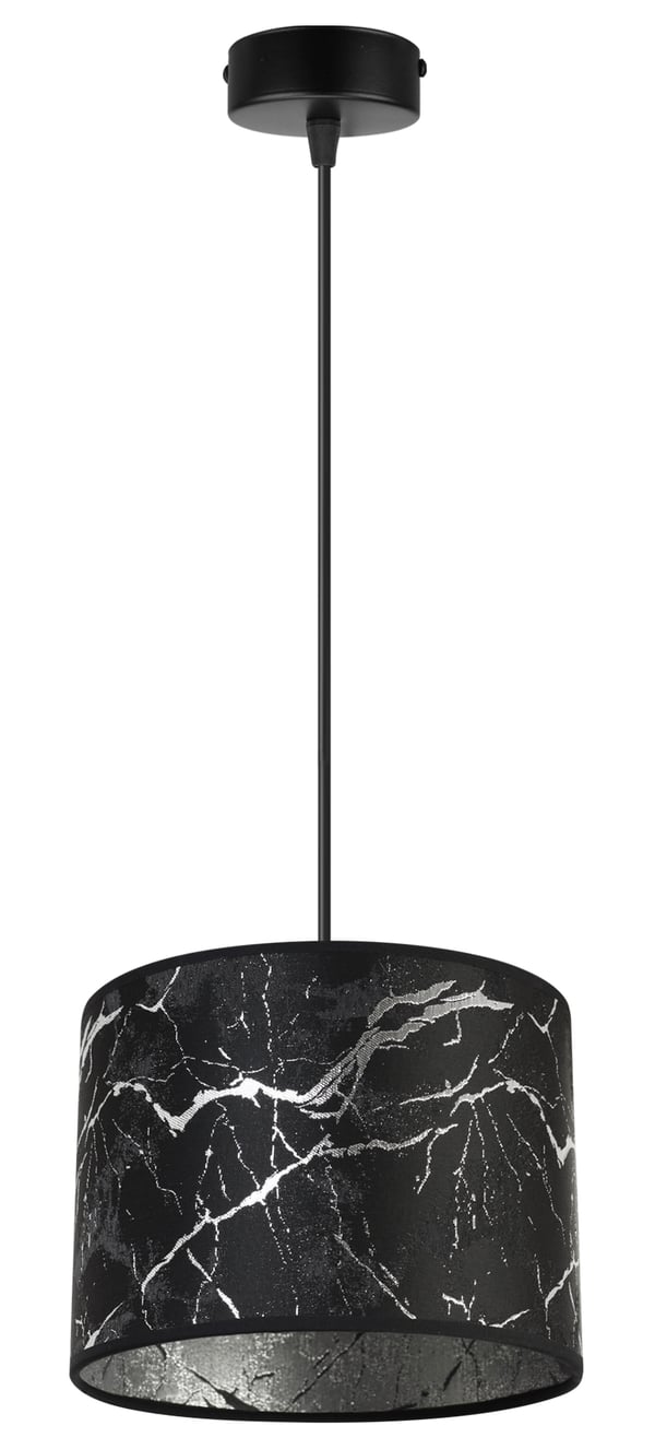 Lofthængende lampe, sølv marmor lampeskærm