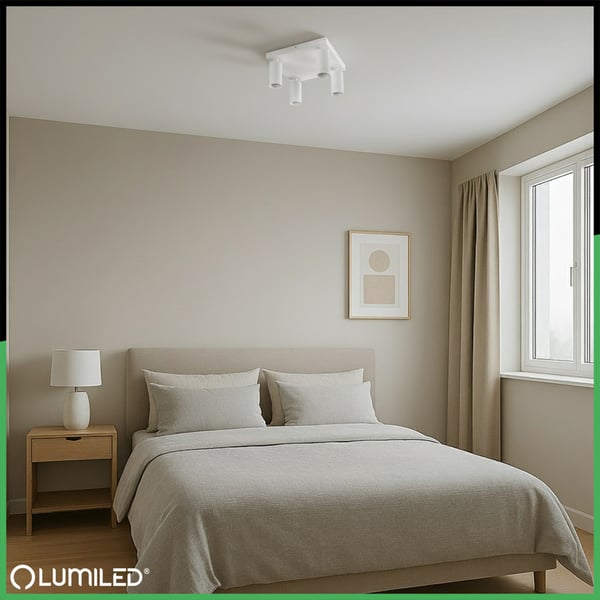 Taklampa plafond SPOT TUBA reflektor armatyr halogen 4x GU10 TABULA LUMILED