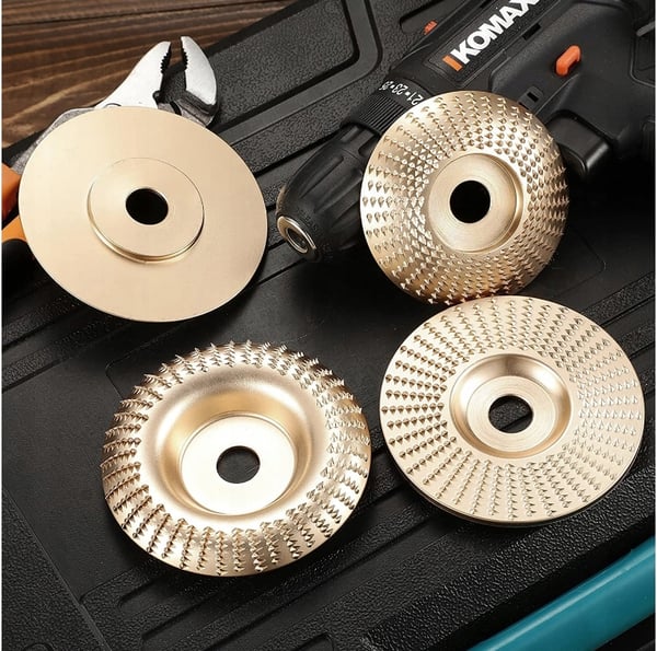 4x slipskivor träkål 100 mm 22,2 slipskär hallon