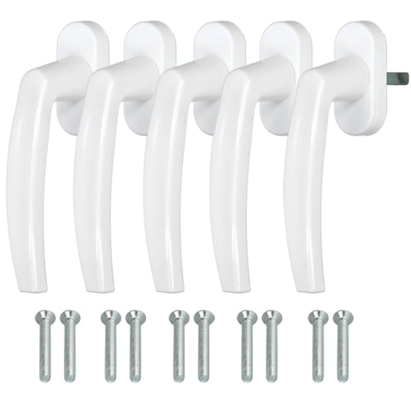 KOTARBAU Fönsterhandtag för balkongdörrar och fönster vit spindel 35 mm 5-pack