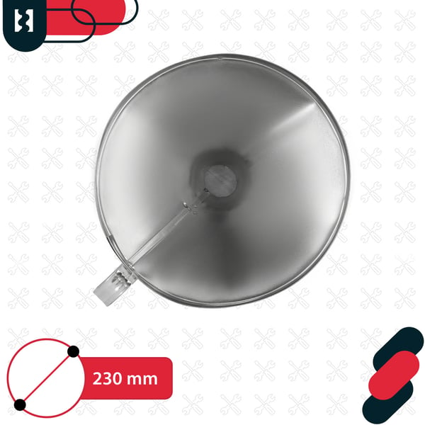 KOTARBAU galvaniserad metalltratt med sil, vinklad för olja och bränsle, skål 23 cm