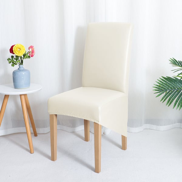 Päällinen XXL-tuoliin, selkänojan korkeus 60-75 cm, valmistettu kermanvärisestä ekonahasta